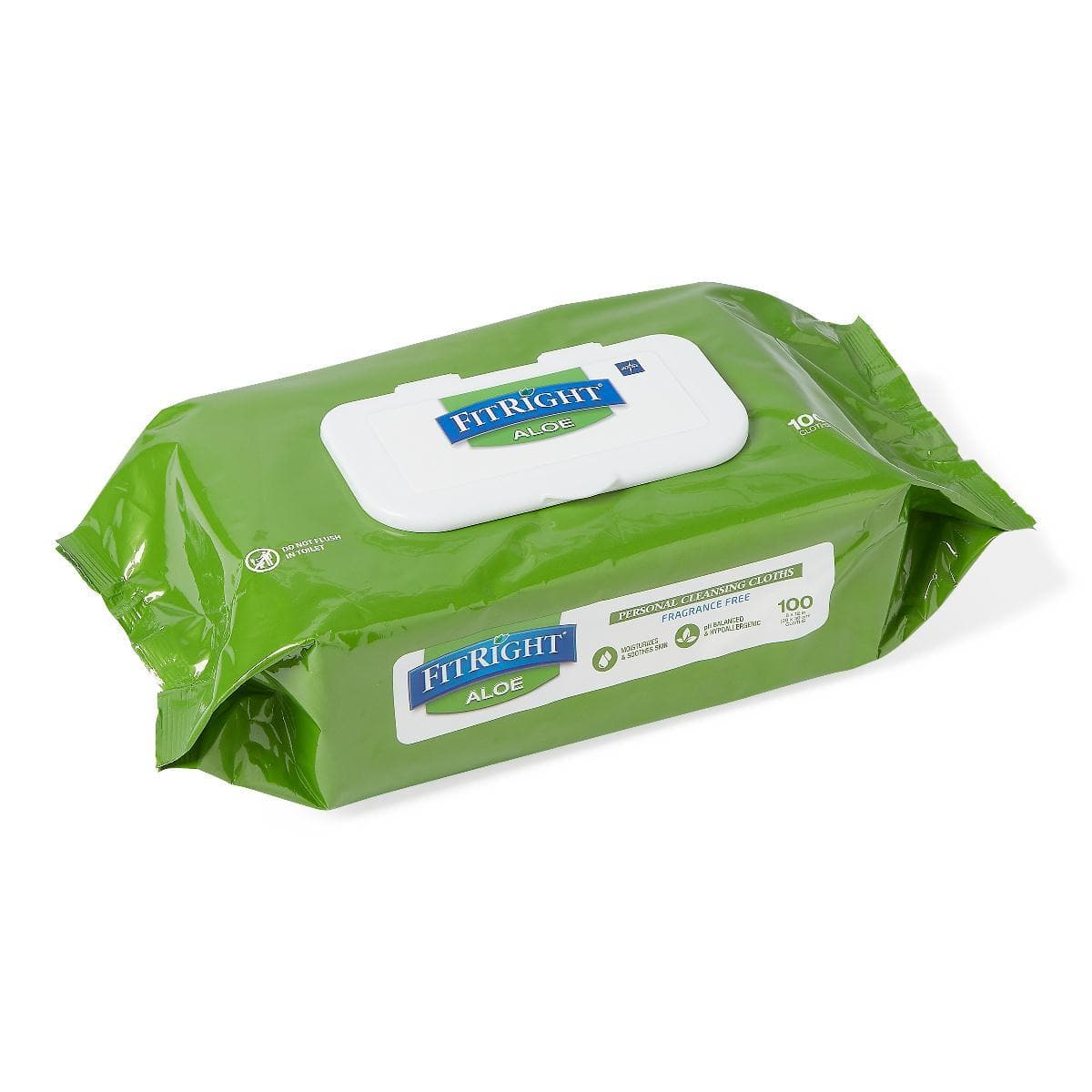 FitRight Large Personal Cleansing Wipes - Aloe Scented - Packs of 100 - Senior.com Cleansing Wipes